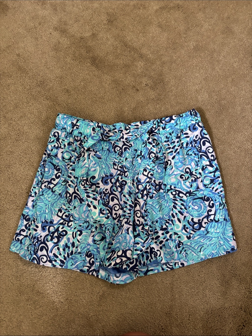 Women’s Lily Pulitzer Blue Patterned Pull-On Shorts